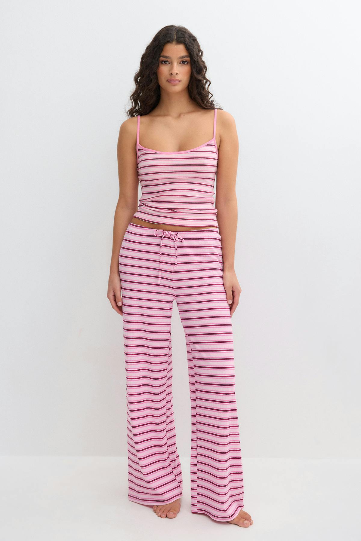 Striped soft trousers