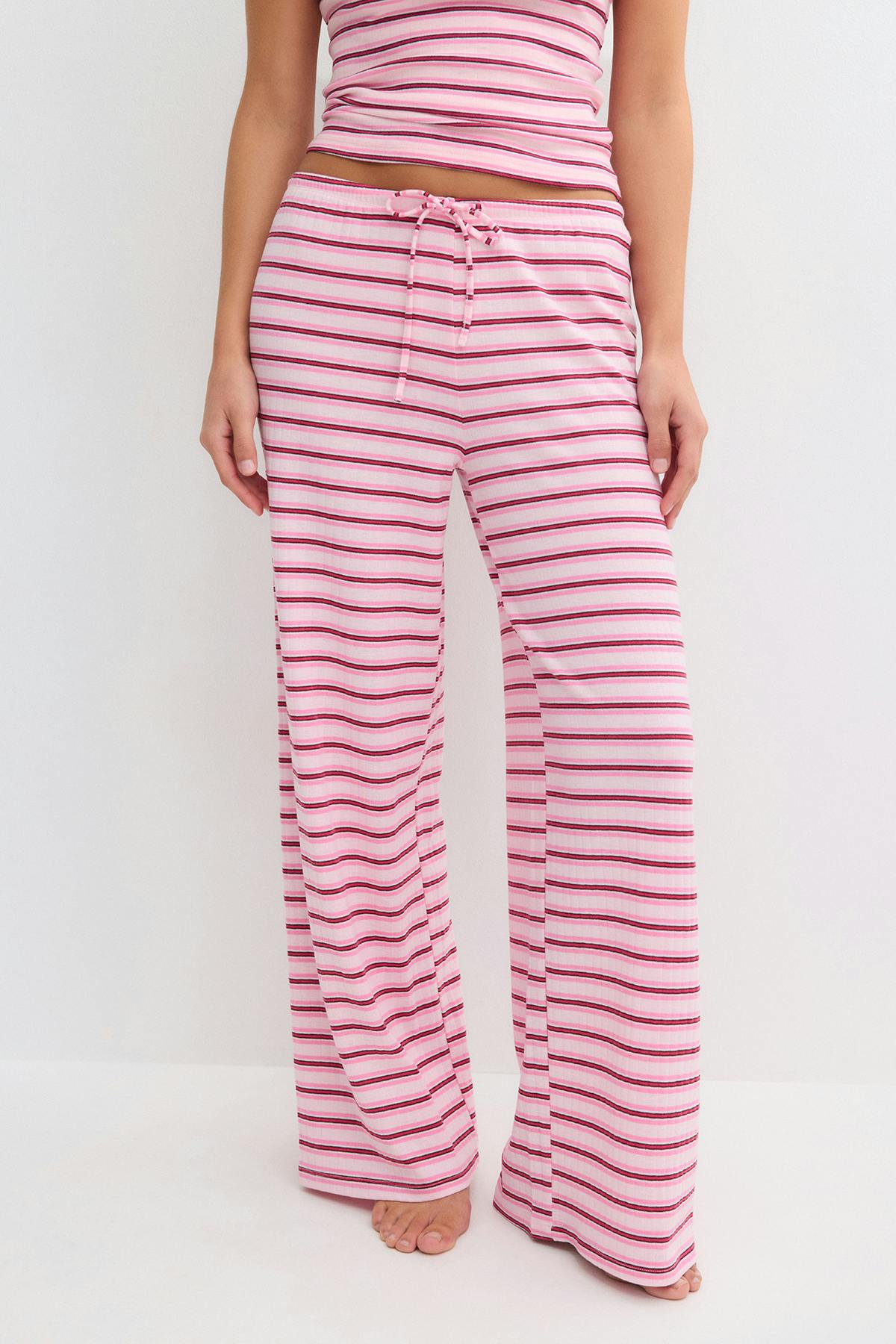 Striped soft trousers