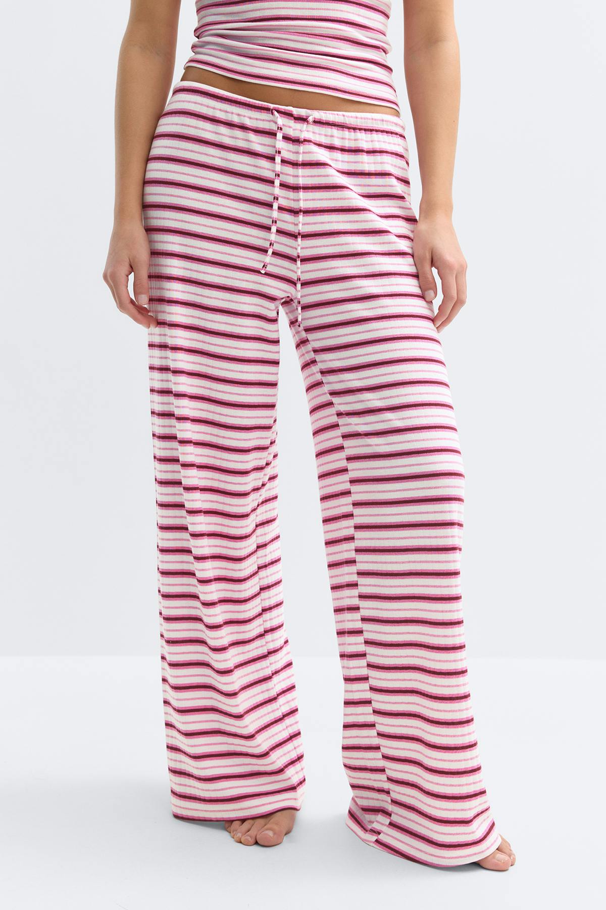 Striped soft trousers