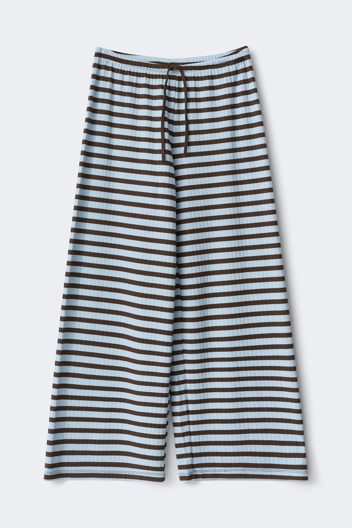 Striped soft trousers