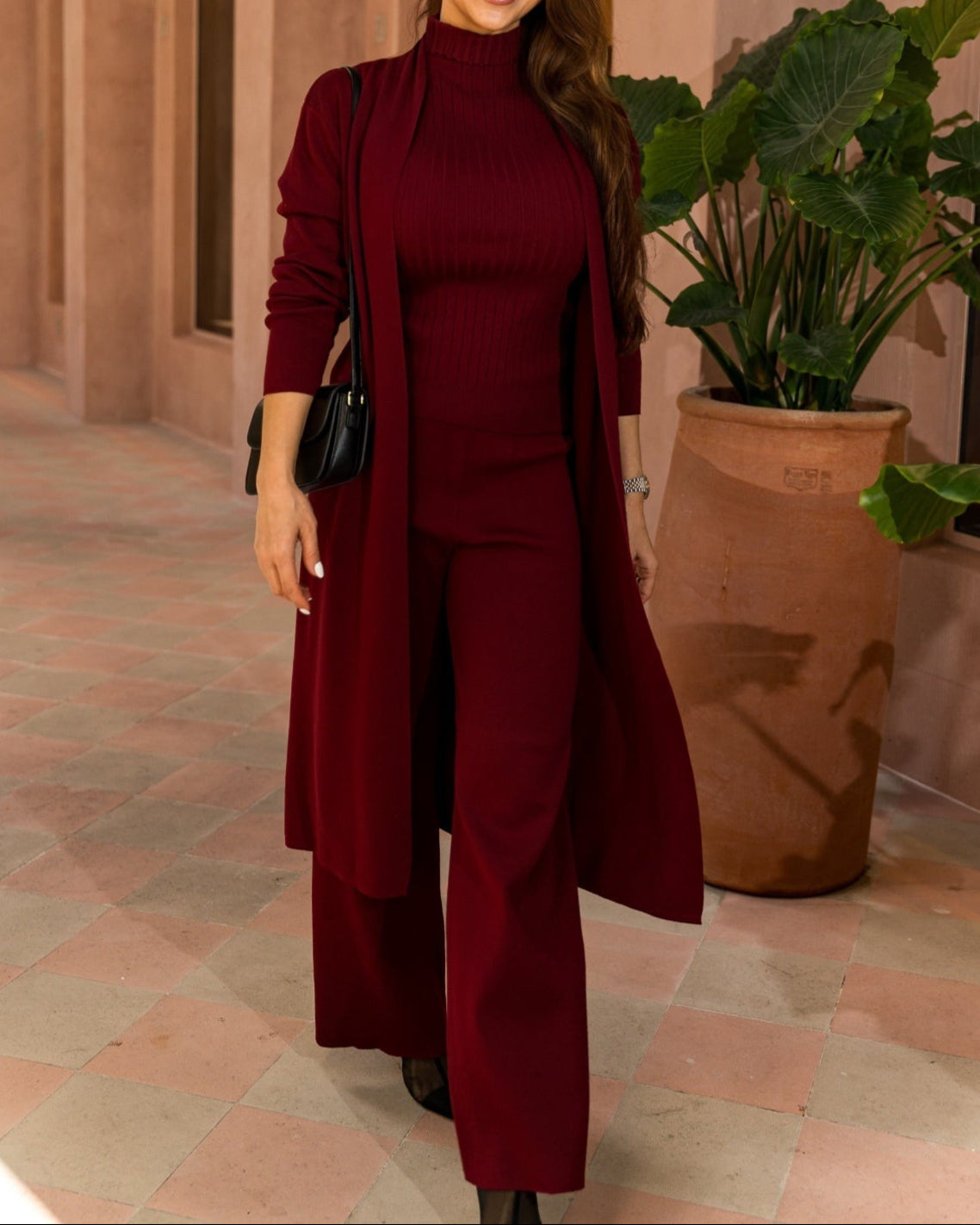Diana Tricot Three-Piece Knit Set
