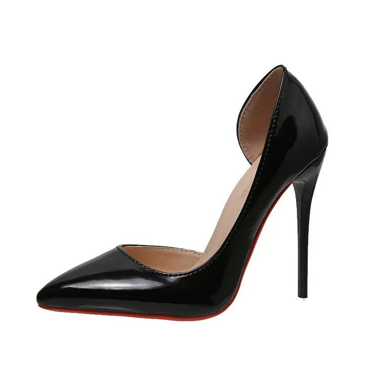 Sexy String Bead Patent Leather Women Sandals Ankle Strap Stiletto Pumps Pointed Toe Sexy Stiletto Heel Shoes Customize35-45