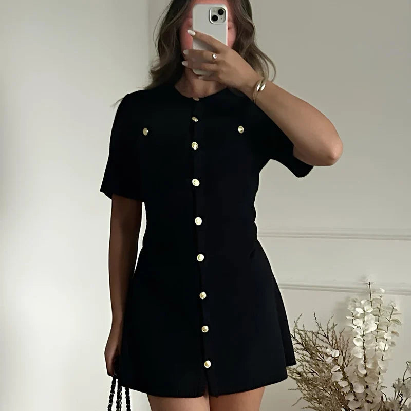 Diana Tricot Ribbed Knit Dress