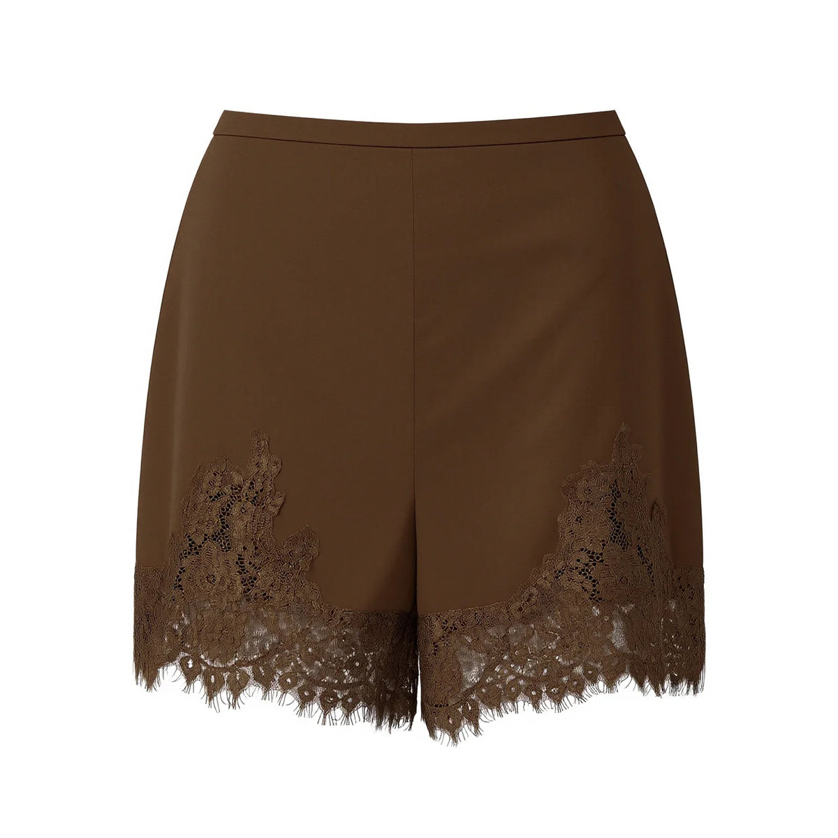 Kendall Lace Trim Satin Shorts