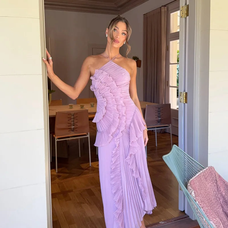 Aurora Élan Maxi Dress – Fluid Elegance in Motion