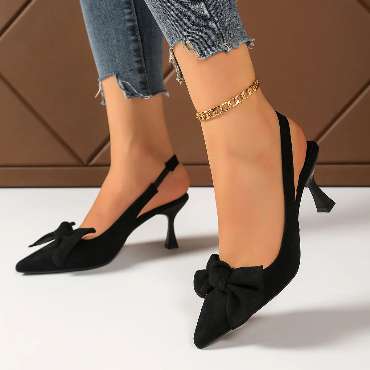 French Elegance Bow Heels