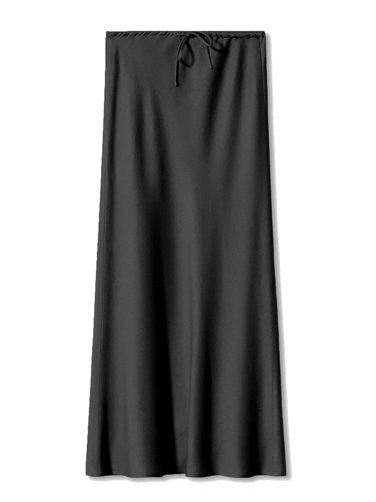 Kendall Ice Silk High-Waist Maxi Skirt