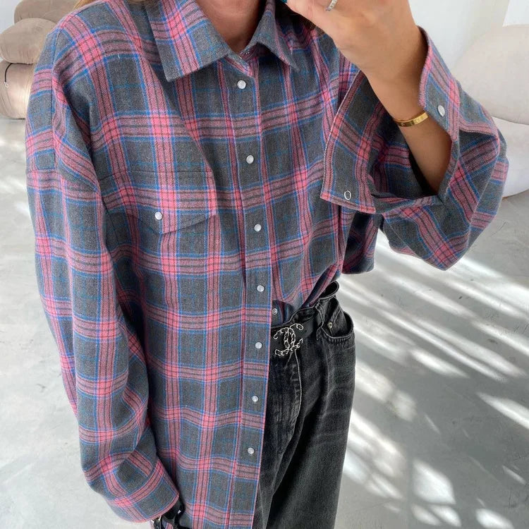 Vintage Century Oversized Plaid Shirt
