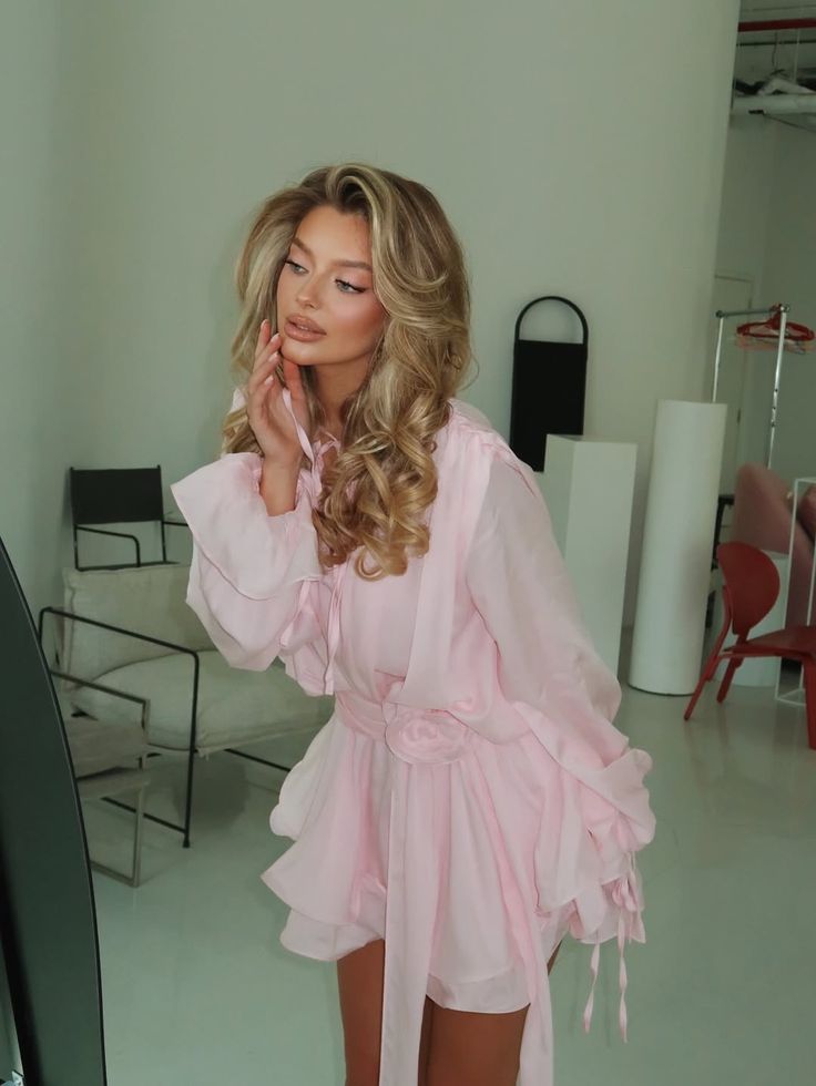 Soft Petal Mini Dress