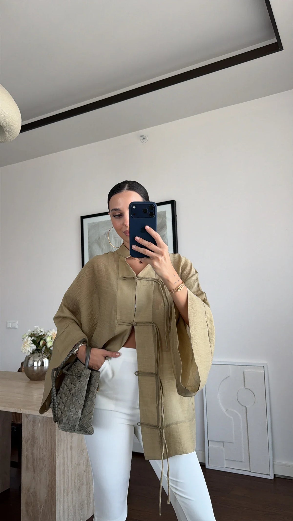 Diana Tricot Semi-Sheer Kimono Shirt