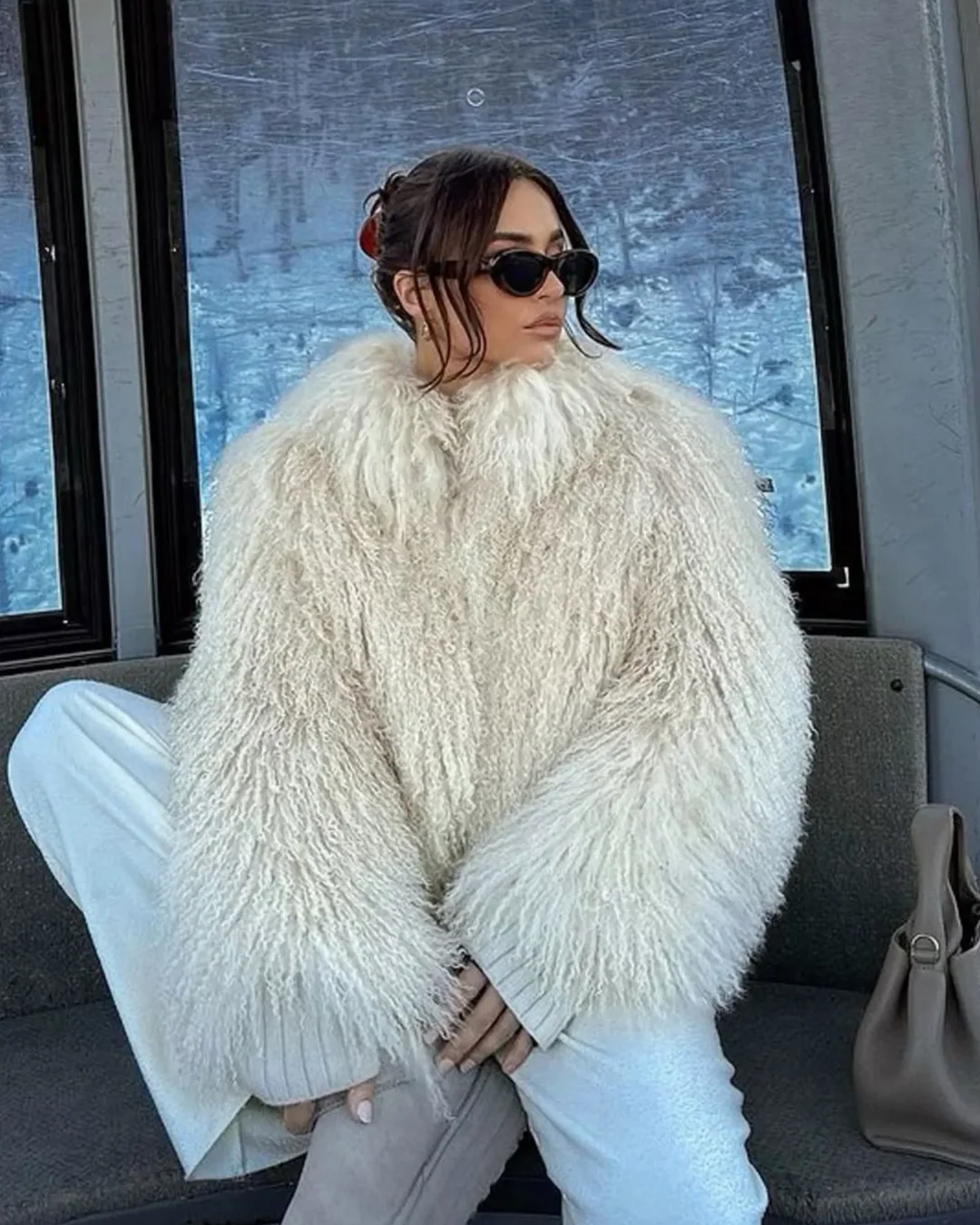 Ferryhill Fuzzy Faux Fur Coat