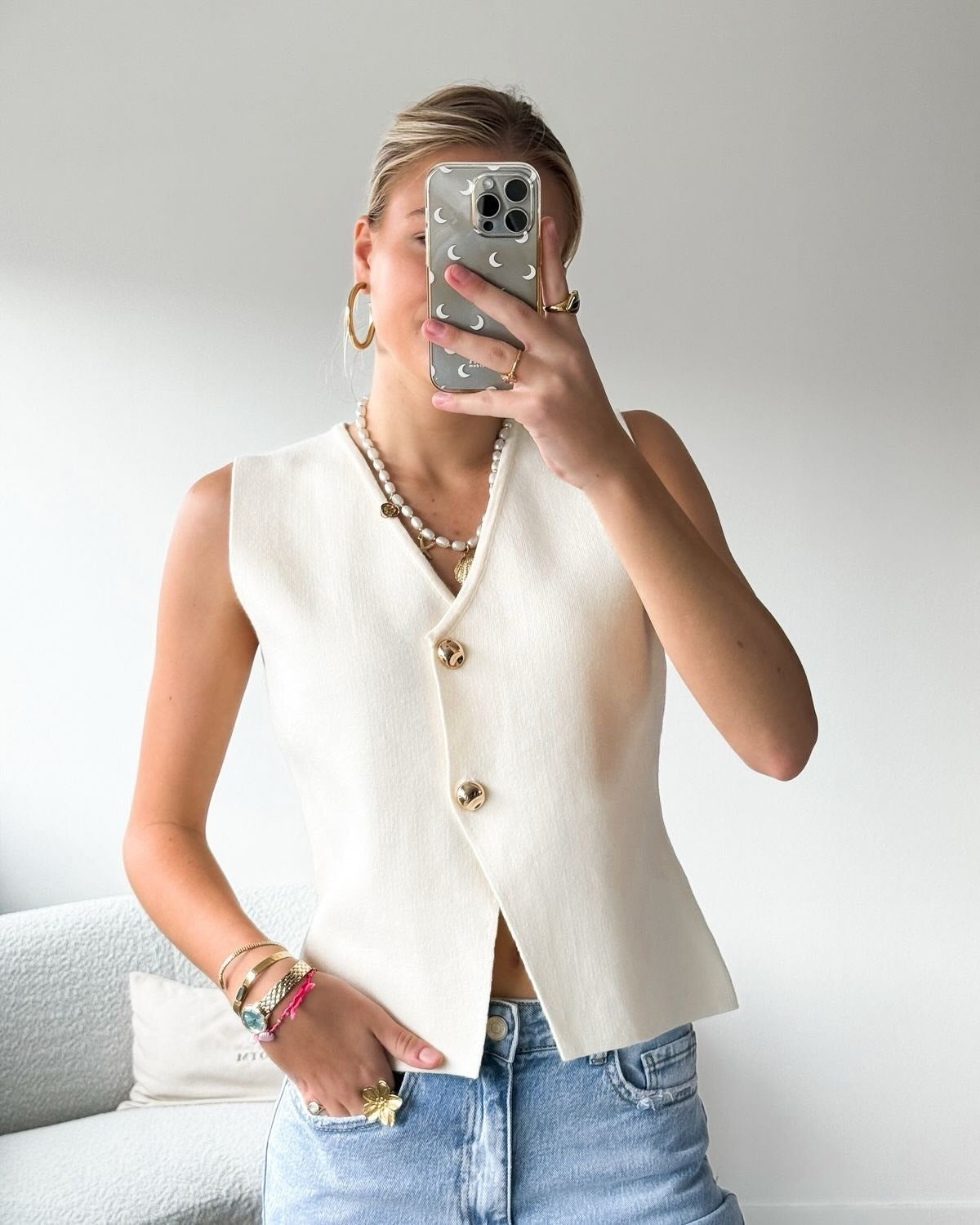 Diana Tricot Knit Waistcoat
