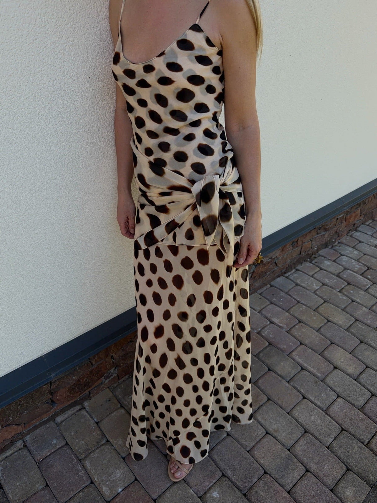 Camara Animal Print Maxi Scarf Dress