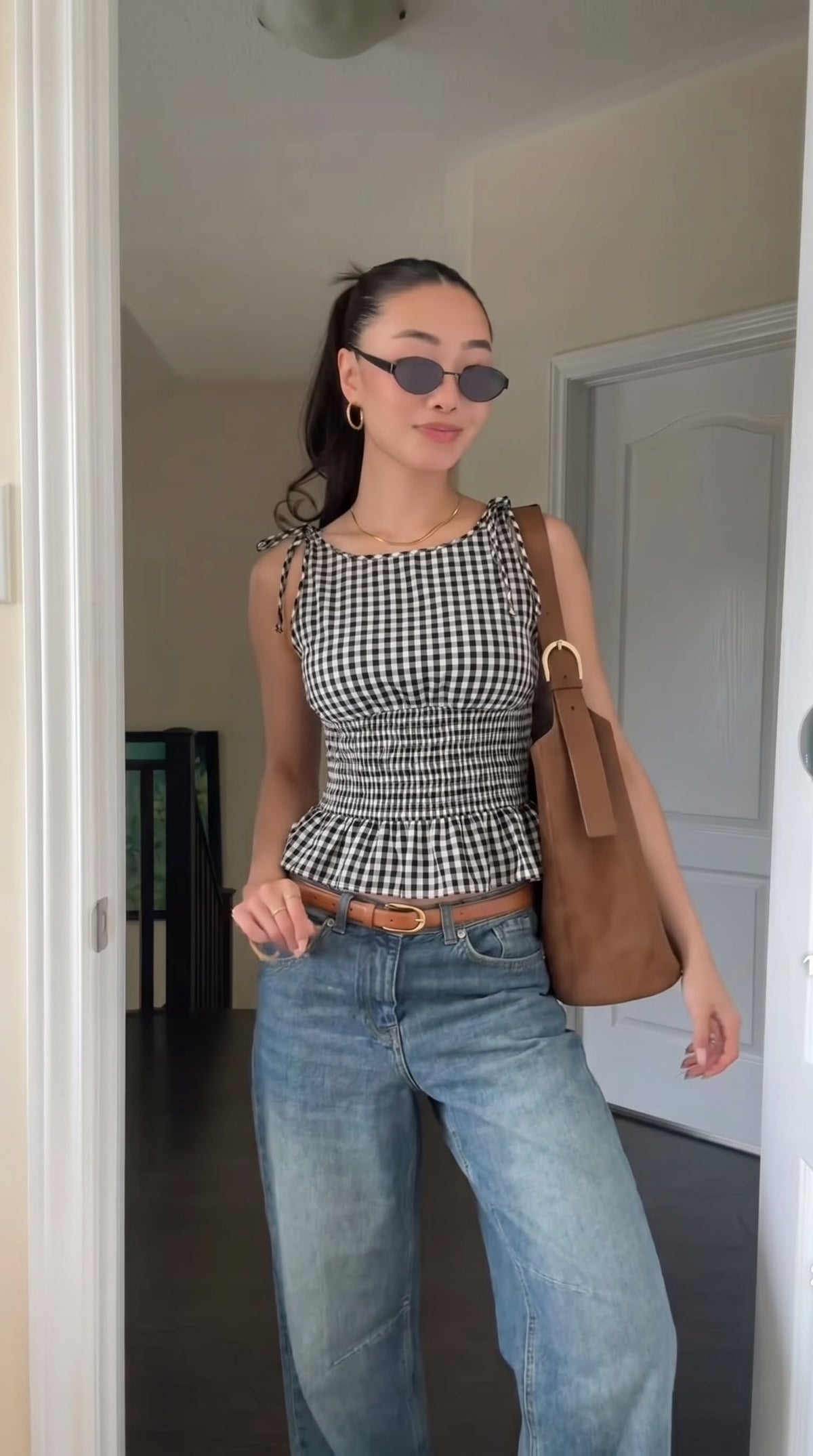 Vintage Century Plaid Sleeveless Top