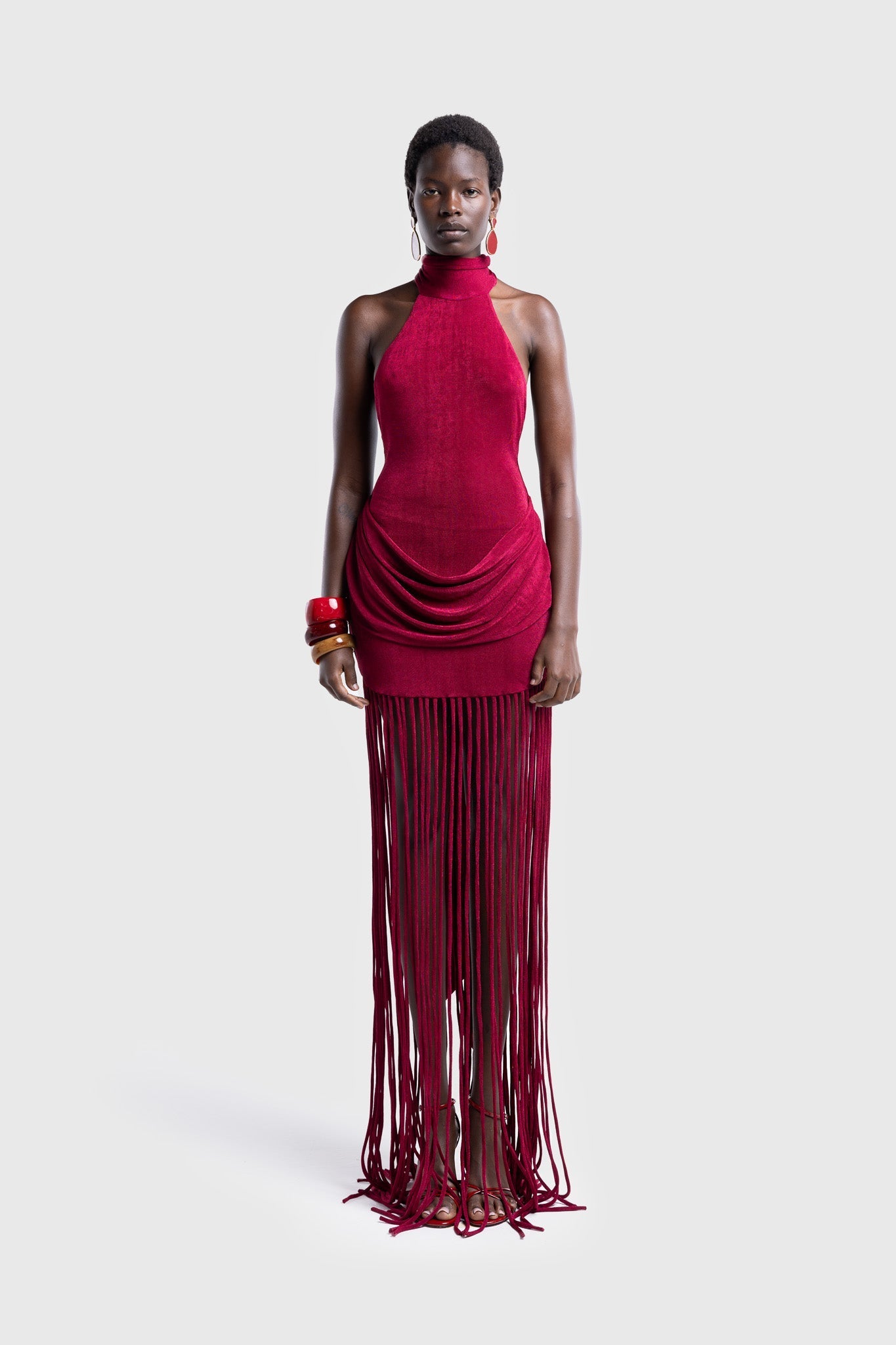 Nova Halter Tie Back Maxi Dress