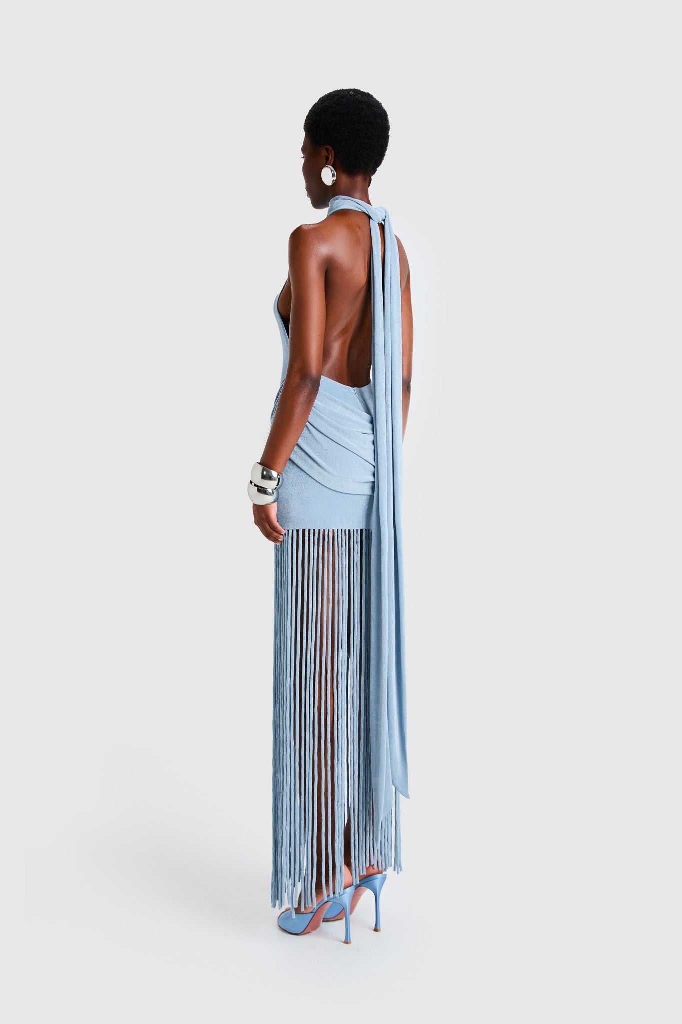 Nova Halter Tie Back Maxi Dress