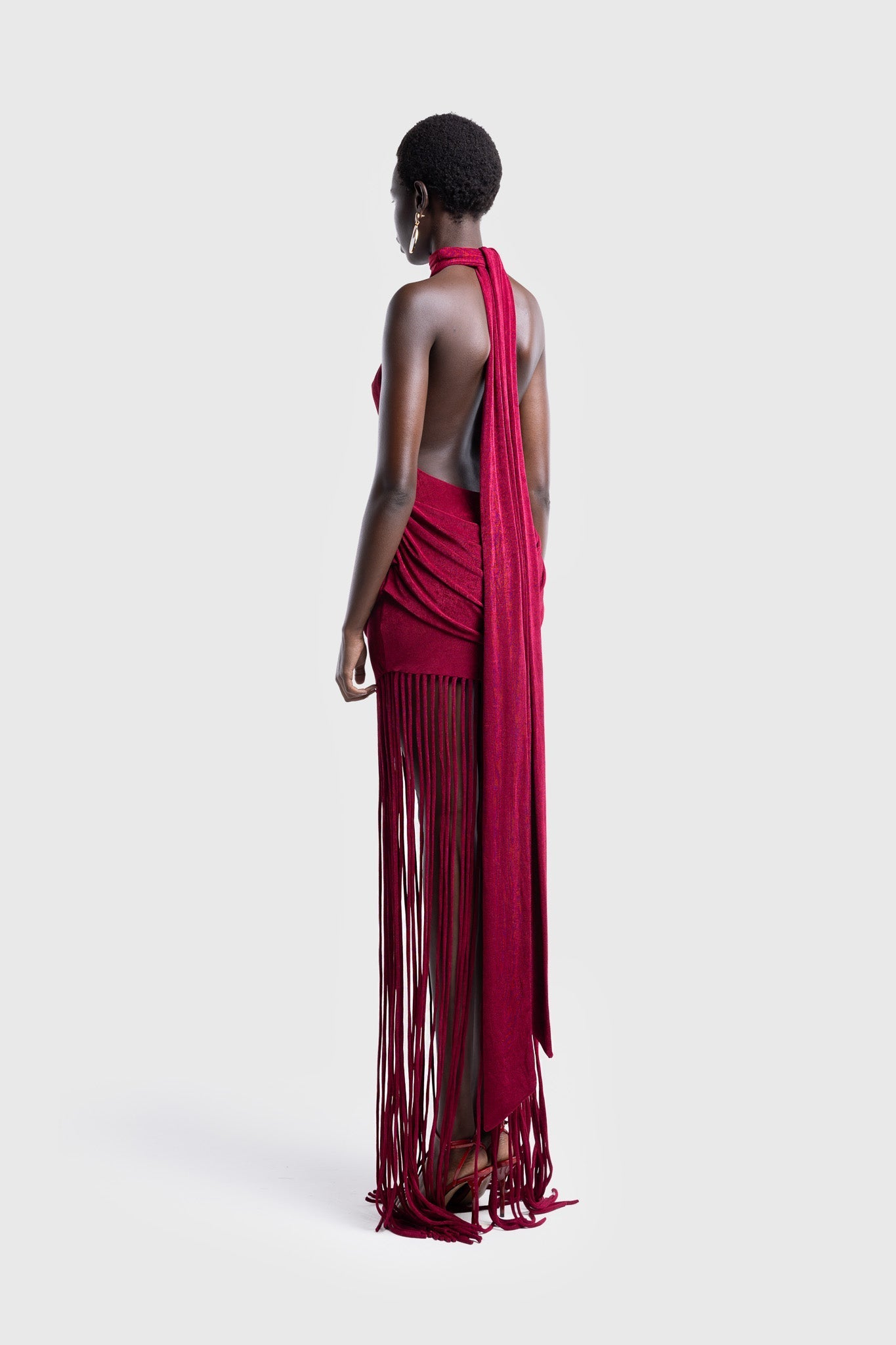 Nova Halter Tie Back Maxi Dress