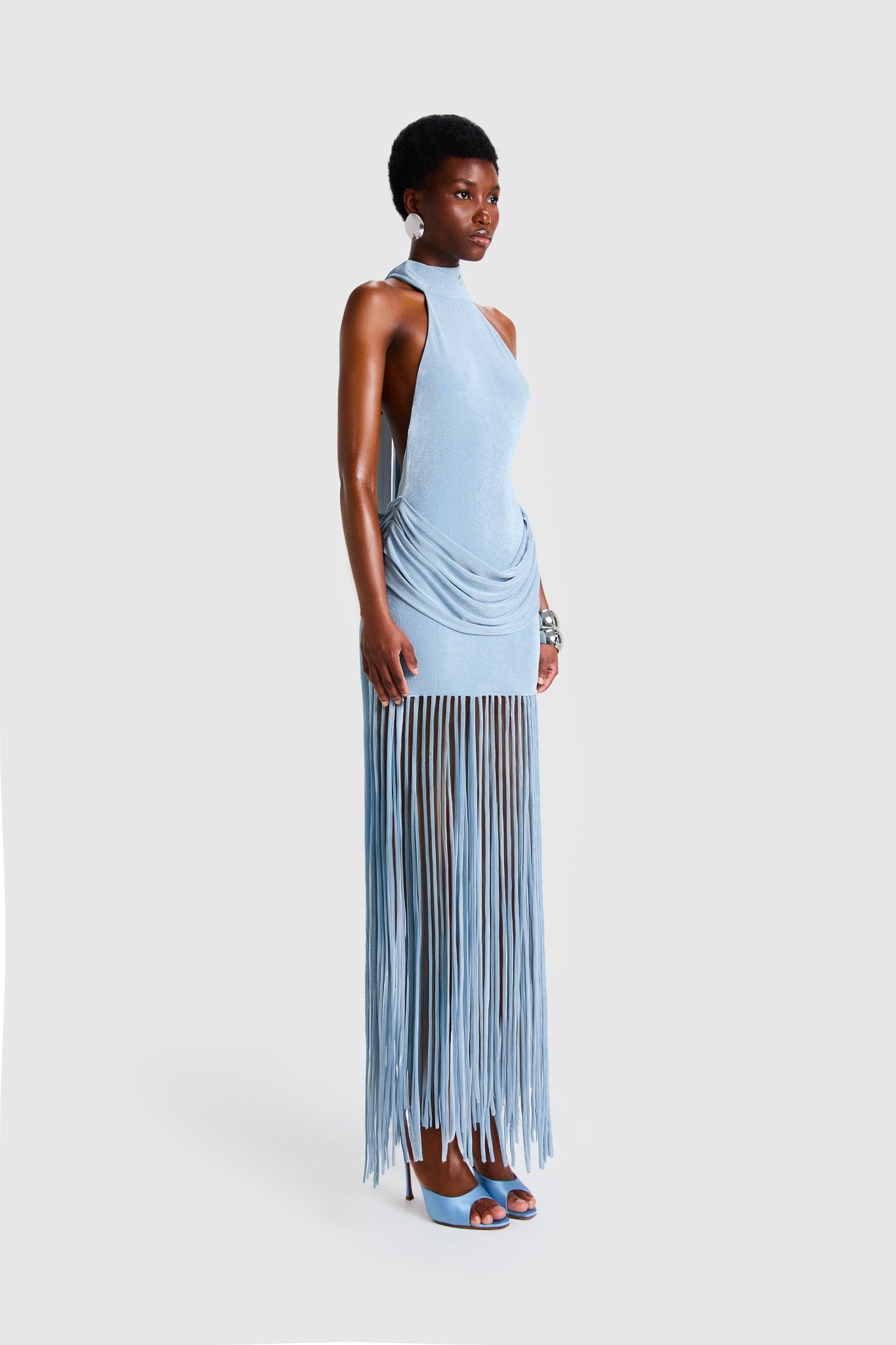 Nova Halter Tie Back Maxi Dress