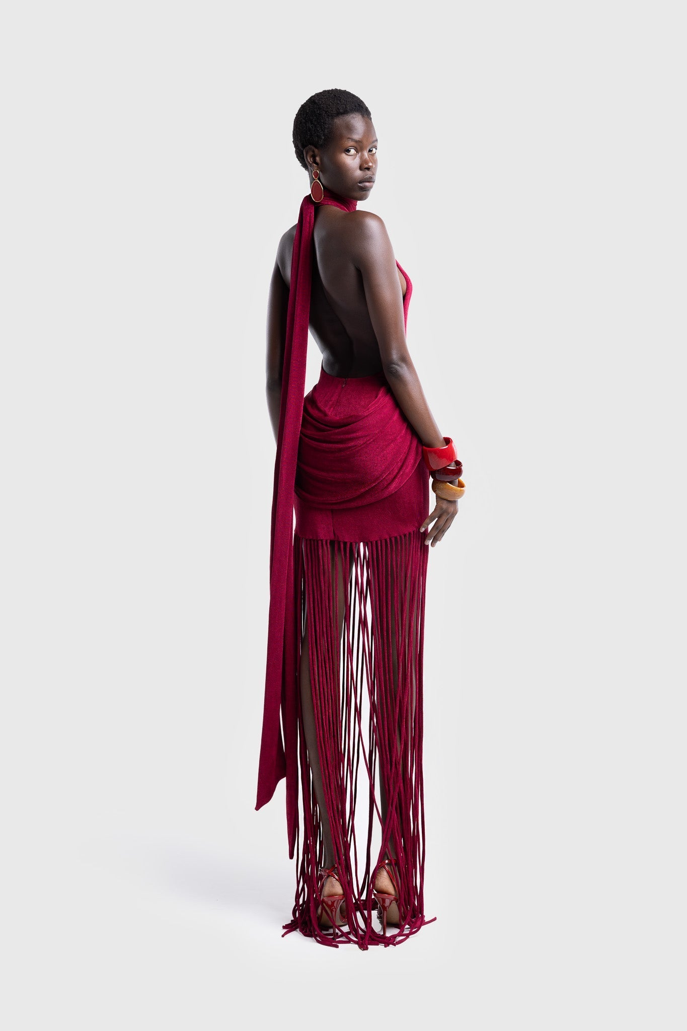 Nova Halter Tie Back Maxi Dress