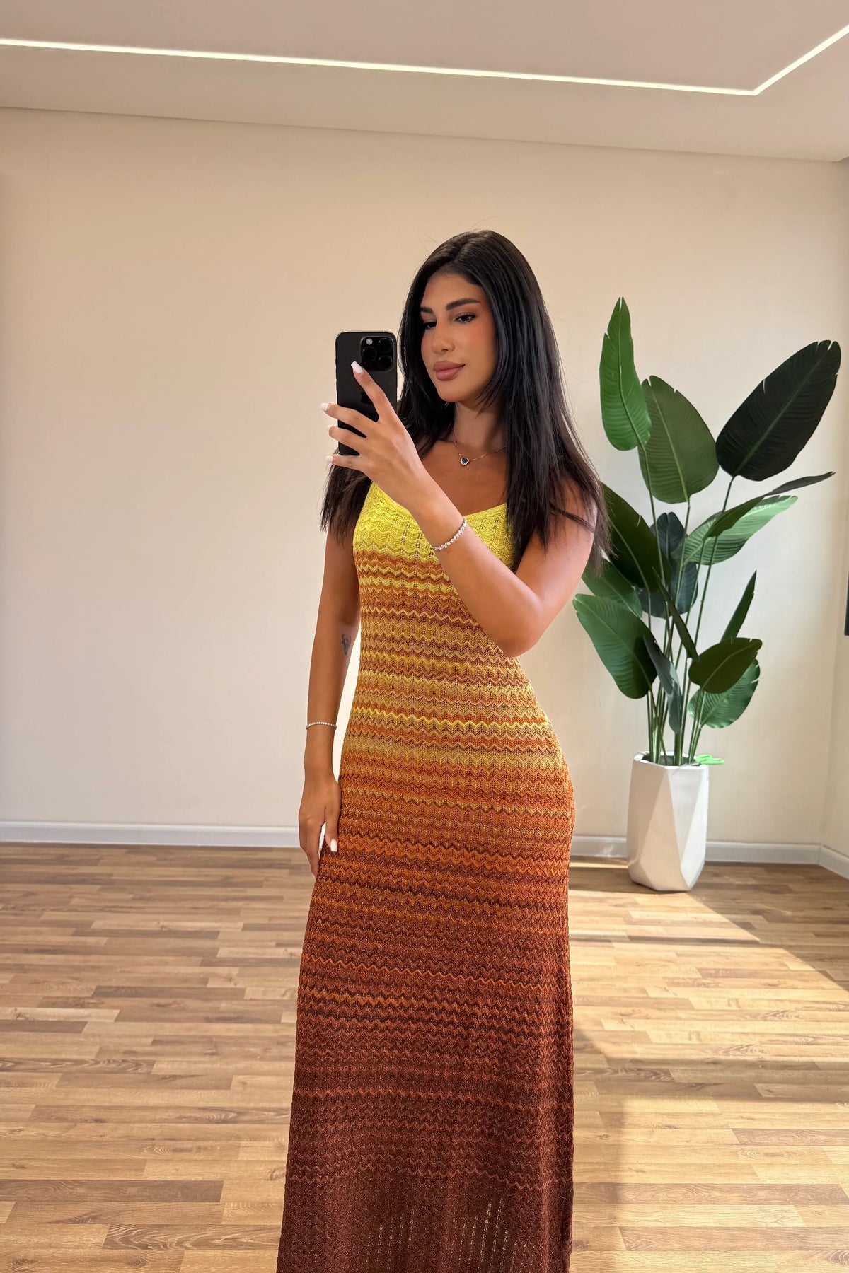 Sandra Sunset Knit Maxi Dress