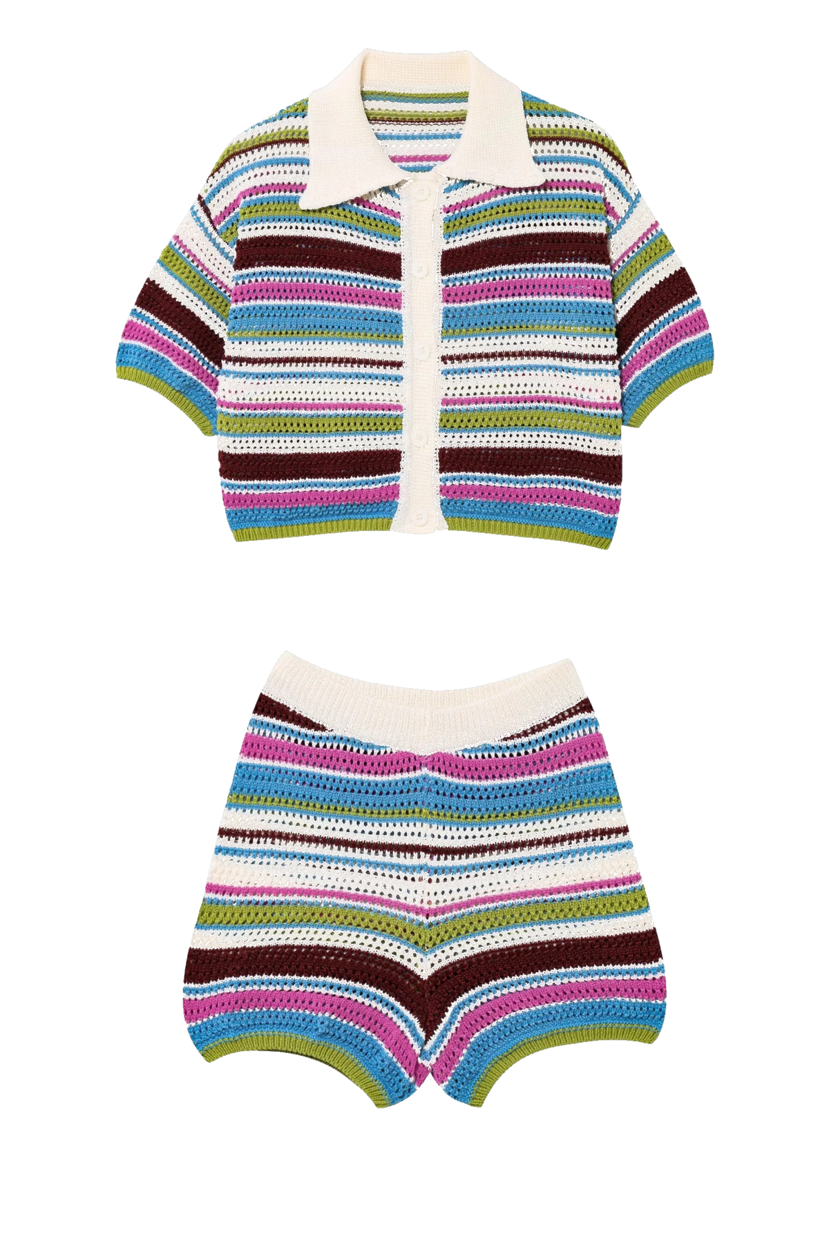 Kendall Striped Crochet Co-ord Set